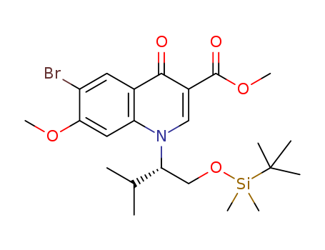 (S)-methyl-6-bromo-1-(1-(tert-butyldimethylsilyloxy)-3-methylbutan-2-yl)-7-methoxy-4-oxo-1,4-dihydroquinoline-3-carboxylate