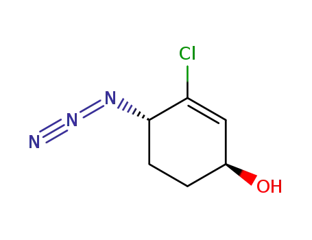 Molecular Structure of 1498378-67-8 ((1S,4S)-4-azido-3-chloro-3-cyclohexen-1-ol)