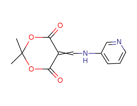 Molecular Structure of 25063-68-7 (2,2-Dimethyl-5-(pyridin-3-ylaminomethylene)-[1,3]dioxane-4,6-dione)