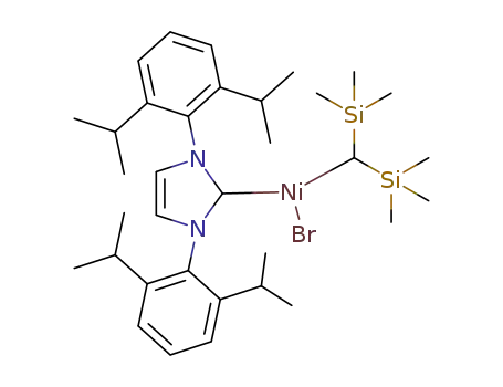 (1,3-bis(2,6-diisopropylphenyl)imidazol-2-ylidene)NiBr{CH(SiMe<sub>3</sub>)<sub>2</sub>}
