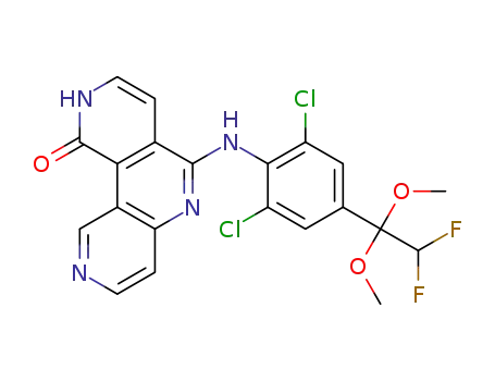 C<sub>21</sub>H<sub>16</sub>Cl<sub>2</sub>F<sub>2</sub>N<sub>4</sub>O<sub>3</sub>