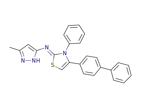 (Z)-N-[4-(biphenyl-4-yl)-3-phenylthiazol-2(3H)-ylidene]-3-methyl-1H-pyrazol-5-amine