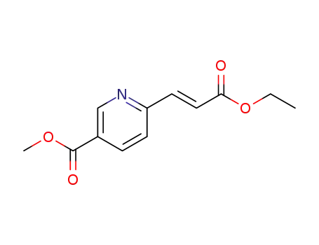 Molecular Structure of 1620675-63-9 ((E)-methyl 6-(3-ethoxy-3-oxoprop-1-en-1-yl)nicotinate)