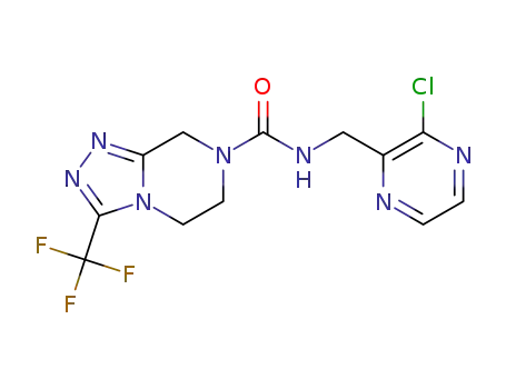 Molecular Structure of 1326282-23-8 (N-((3-chloropyrazin-2-yl)methyl)-3-(trifluoromethyl)-5,6-dihydro-[1,2,4]triazolo[4,3-a]pyrazine-7(8H)-carboxamide)