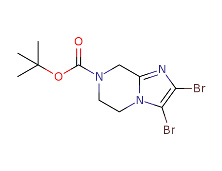 Molecular Structure of 1613148-22-3 (2,3-dibromo-7-(tert-butoxycarbonyl)-5,6,7,8-tetrahydroimidazo[1,2-a]pyrazine)