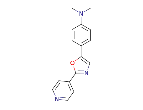 Molecular Structure of 151507-66-3 (Benzenamine, N,N-dimethyl-4-[2-(4-pyridinyl)-5-oxazolyl]-)