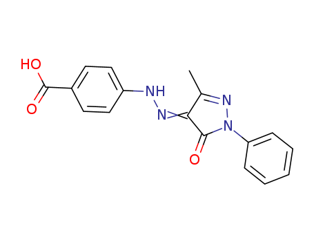 Benzoic acid,4-[2-(1,5-dihydro-3-methyl-5-oxo-1-phenyl-4H-pyrazol-4-ylidene)hydrazinyl]-