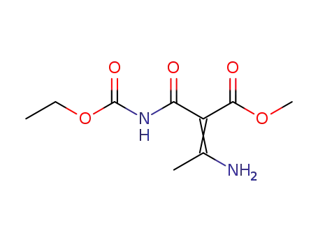 3-amino-2-(ethoxycarbonyl-carbamoyl)-but-2-enoic acid methyl ester