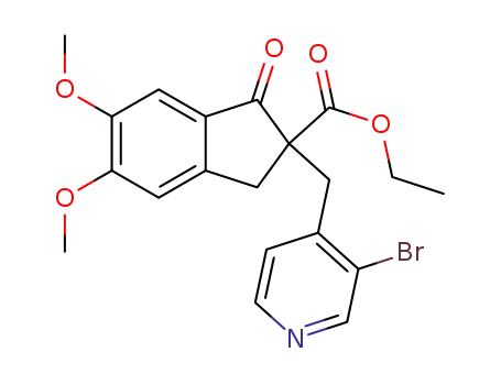 ethyl 2-((3-bromopyridin-4-yl)methyl)-5,6-dimethoxy-1-oxo-2,3-dihydro-1H-indene-2-carboxylate