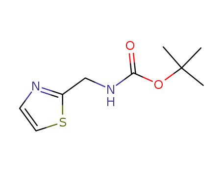 Molecular Structure of 185747-16-4 (Carbamic acid, (2-thiazolylmethyl)-, 1,1-dimethylethyl ester)