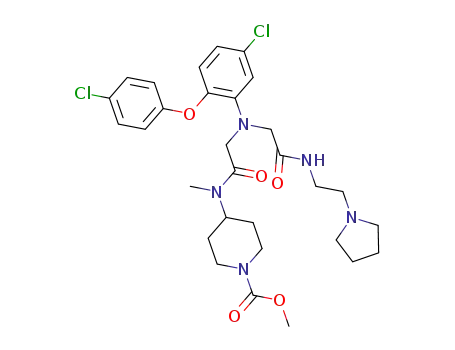 N<sup>2</sup>-[5-chloro-2-(4-chlorophenoxy)phenyl]-N<sup>2</sup>-{2-{[1-(methoxycarbonyl)piperidin-4-yl](methyl)amino}-2-oxoethyl}-N<sup>1</sup>-(2-pyrrolidin-1-ylethyl)glycinamide
