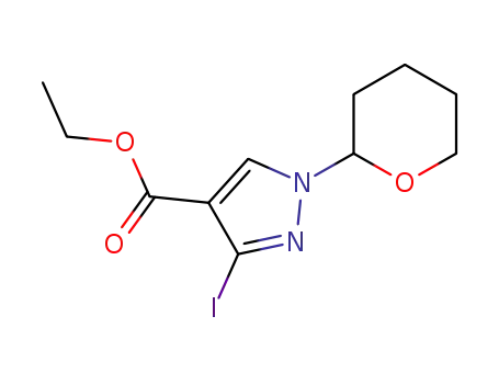 1H-Pyrazole-4-carboxylic acid, 3-iodo-1-(tetrahydro-2H-pyran-2-yl)-, ethyl ester