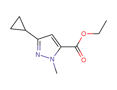 Molecular Structure of 133261-11-7 (ethyl 3-cyclopropyl-1-methyl-1H-pyrazole-5-carboxylate)