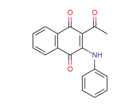Molecular Structure of 61416-92-0 (1,4-Naphthalenedione, 2-acetyl-3-(phenylamino)-)