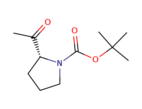 Molecular Structure of 675185-27-0 ((R)-1-Boc-2-acetyl-pyrrolidine)