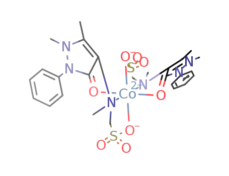 Molecular Structure of 84110-65-6 ((1-phenyl-2,3-dimethyl-5-pyrazolone-4-methylaminomethane sulphonate)cobalt(II))
