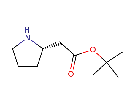 Molecular Structure of 104553-43-7 ((S)-PYRROLIDIN-2-YL-ACETIC ACID TERT-BUTYL ESTER)