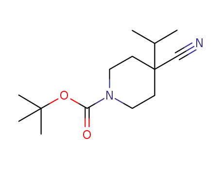 Molecular Structure of 1093396-58-7 (tert-butyl 4-cyano-4-isopropylpiperidine-1-carboxylate)