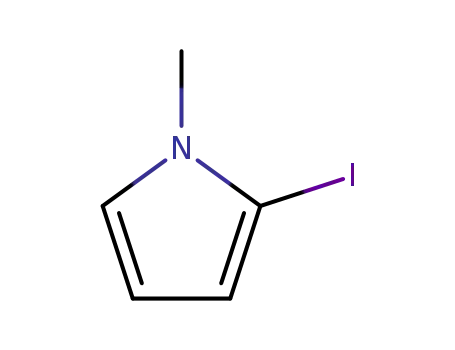 Molecular Structure of 34671-29-9 (2-Iodo-1-methylpyrrole)