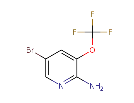 Molecular Structure of 1361852-35-8 (5-bromo-3-(trifluoromethoxy)pyridin-2-amine)