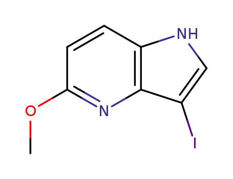 Molecular Structure of 913983-30-9 (3-iodo-5-methoxy-1H-pyrrolo[3,2-b]pyridine)