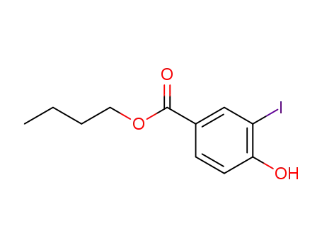 Molecular Structure of 15126-09-7 (Butyl 4-hydroxy-3-iodobenzoate)