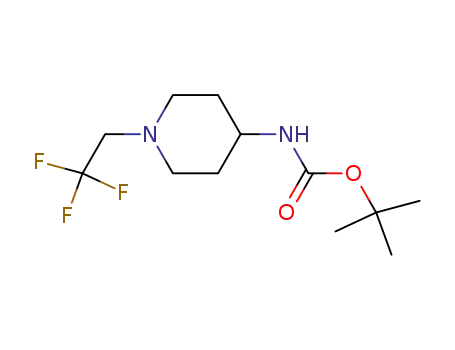 Molecular Structure of 335653-59-3 (tert-butyl (1-(2,2,2-trifluoroethyl)piperidin-4-yl)carbaMate)