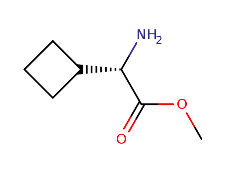 Molecular Structure of 1217784-81-0 (Cyclobutaneacetic acid, α-amino-, methyl ester, (αS)-)