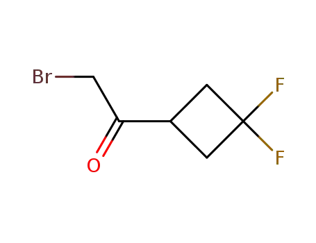 Molecular Structure of 1619911-80-6 (2-bromo-1-(3,3-difluorocyclobutyl)ethan-1-one)