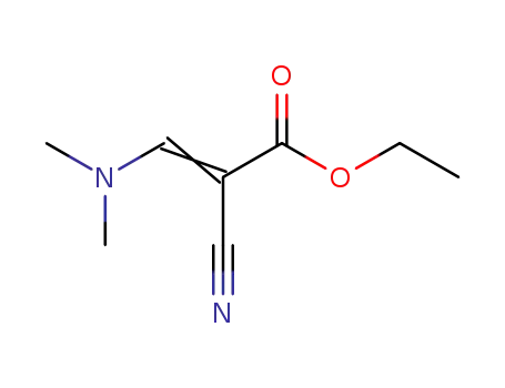 Molecular Structure of 16849-87-9 (Ethyl 2-cyano-3-(dimethylamino)acrylate)