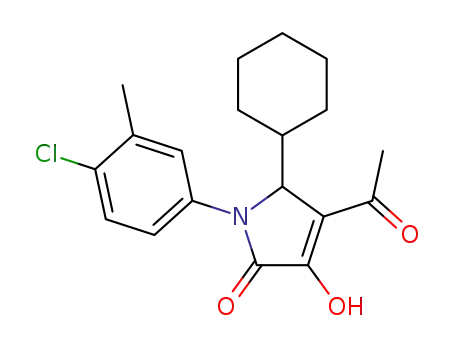 2H-Pyrrol-2-one,
4-acetyl-1-(4-chloro-3-methylphenyl)-5-cyclohexyl-1,5-dihydro-3-hydroxy
-