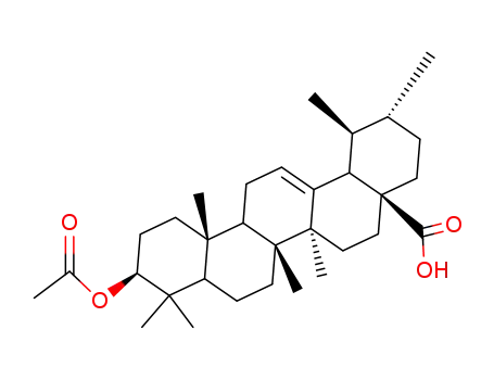 Molecular Structure of 915-79-7 (3-ACETYLOXY-(3ALPHA)-URS-12-EN-28-OIC ACID)