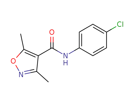 Molecular Structure of 260047-13-0 (N-(4-CHLOROPHENYL)-3,5-DIMETHYL-4-ISOXAZOLECARBOXAMIDE)