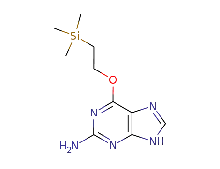 Molecular Structure of 141192-83-8 (1H-Purin-2-amine, 6-[2-(trimethylsilyl)ethoxy]-)