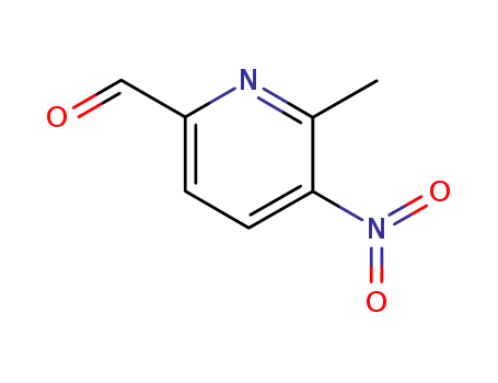 Molecular Structure of 25033-74-3 (6-methyl-5-nitropyridine-2-carbaldehyde)