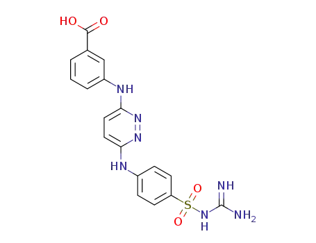 3-{[6-[(4-(N-carbamimidoylsulphamoyl)phenyl)amino]pyridazin-3-yl]amino}benzoic acid