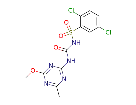 Molecular Structure of 64902-97-2 (Benzenesulfonamide,
2,5-dichloro-N-[[(4-methoxy-6-methyl-1,3,5-triazin-2-yl)amino]carbonyl]-)