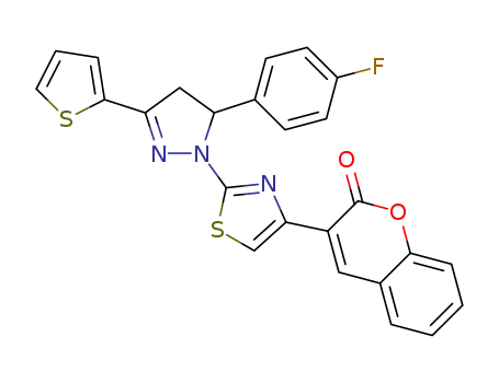 3-(2-(5-(4-fluorophenyl)-3-(thiophen-2-yl)-4,5-dihydro-1H-pyrazol-1-yl)thiazol-4-yl)-2H-chromen-2-one