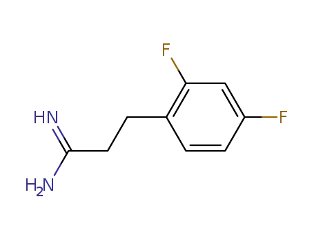 Molecular Structure of 1018816-09-5 (3-(2,4-difluorophenyl)-propanimidamide)