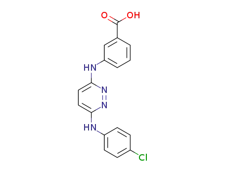 3-{[6-[(4-chlorophenyl)amino]pyridazin-3-yl]amino}benzoic acid
