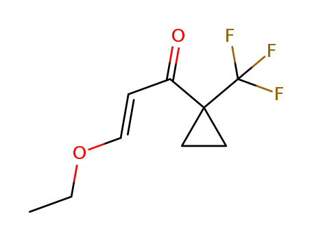 Molecular Structure of 1423304-22-6 ((E)-3-ethoxy-1-(1-(trifluoromethyl)cyclopropyl)prop-2-en-1-one)