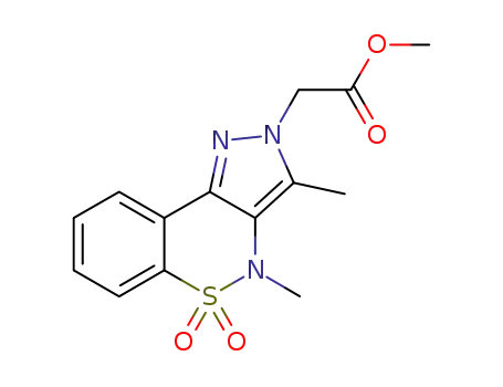 2,4-dihydro-3,4-dimethyl-5,5-dioxopyrazolo[4,3-c][1,2]benzothiazine-2-acetic acid methyl ester