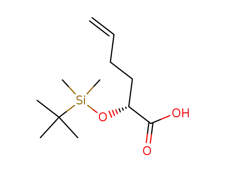 Molecular Structure of 612825-55-5 (5-Hexenoic acid, 2-[[(1,1-dimethylethyl)dimethylsilyl]oxy]-, (2R)-)
