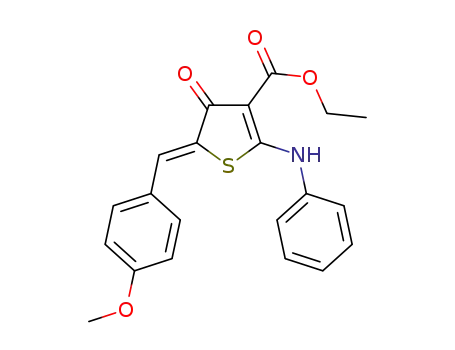 ethyl 2-anilino-5-(4-methoxybenzylidene)-4-oxo-4,5-dihydro-3-thiophenecarboxylate
