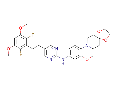 5-[2-(2,6-difluoro-3,5-dimethoxyphenyl)ethyl]-N-[4-(1,4-dioxa-8-azaspiro[4.5]decan-8-yl)-3-methoxyphenyl]pyrimidin-2-amine