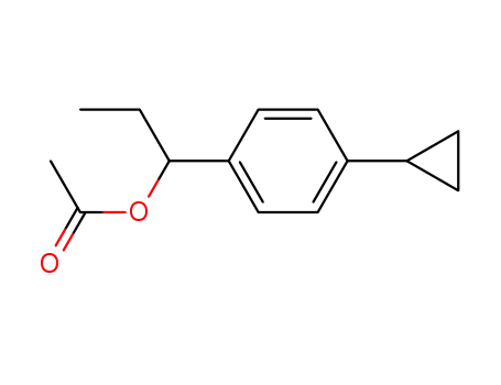 Molecular Structure of 56786-75-5 (Benzenemethanol, 4-cyclopropyl-a-ethyl-, acetate)