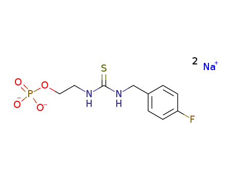 phosphoric acid mono-{2-[3-(4-fluoro-benzyl)-thioureido]-ethyl} ester; disodium salt
