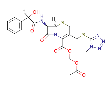 (6<i>R</i>)-7<i>t</i>-((<i>R</i>)-2-hydroxy-2-phenyl-acetylamino)-3-(1-methyl-1<i>H</i>-tetrazol-5-ylsulfanylmethyl)-8-oxo-(6<i>r</i><i>H</i>)-5-thia-1-aza-bicyclo[4.2.0]oct-2-ene-2-carboxylic acid acetoxymethyl ester
