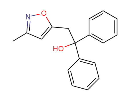 Molecular Structure of 27349-53-7 (2-(3-methyl-5-isoxazolyl)-1,1-diphenylethanol)