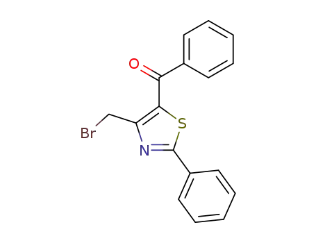 Molecular Structure of 69973-72-4 (Methanone, [4-(bromomethyl)-2-phenyl-5-thiazolyl]phenyl-)
